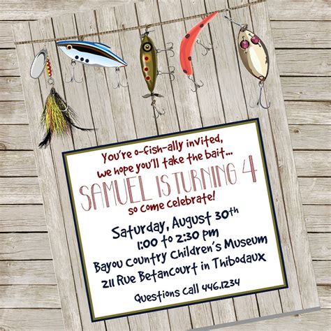 Fishing Invitation PIY File Fishing Birthday Party Invite Etsy