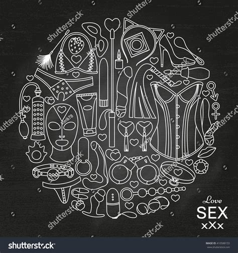 Round Background Made Sex Toys Vector Stock Vector Royalty Free 410588155 Shutterstock