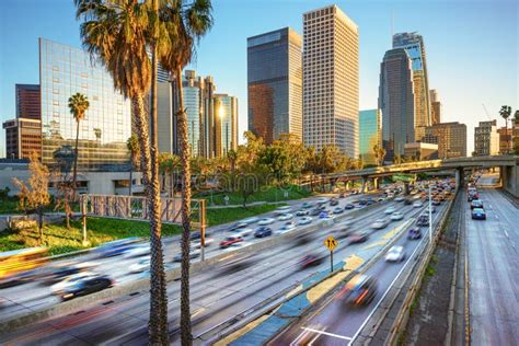 Los Angeles Freeway Traffic Stock Photo - Image of city, road: 236316738