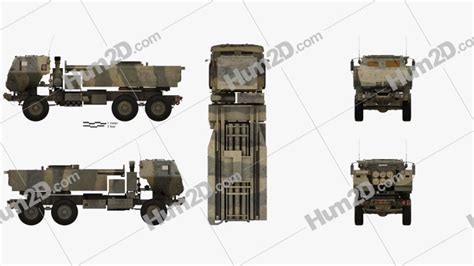 Ballistic Missile Launcher Military Truck 3d Model