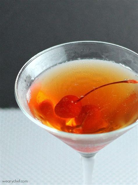 Cherry Lover's Manhattan Cocktail - The Weary Chef