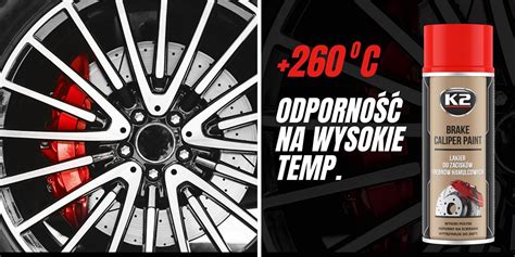 LAKIER DO ZACISKÓW HAMULCOWYCH K2 L346CE 400ml WYŚCIGOWY CZERWONY