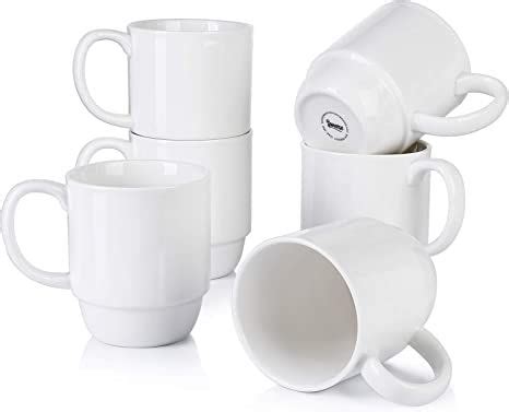 Sweese 21 Oz Large Coffee Mug Porcelain Stackable Coffee Mugs Sets Of