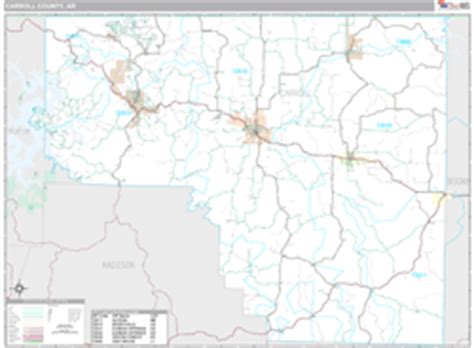 Carroll County, AR Wall Map Premium Style by MarketMAPS