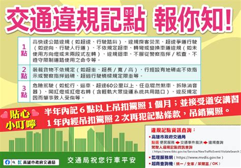 台南市交通局推播「交通違規有記點」影片，並提醒學生記點有影響之宣導