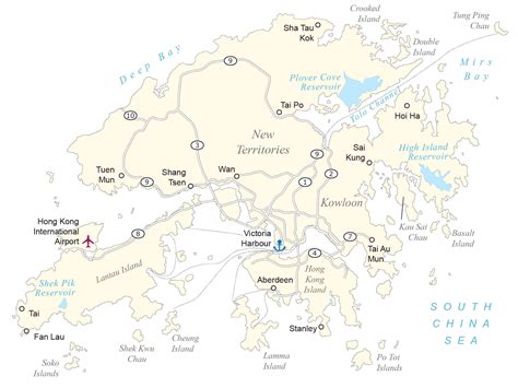 Map of Hong Kong - GIS Geography