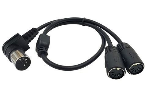 5 Pin Din Male To Dual Female Y Extension Midi Cable 05m