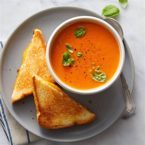 Ultimate Comfort Food: Creamy Tomato Soup and Grilled Cheese Sandwich ...