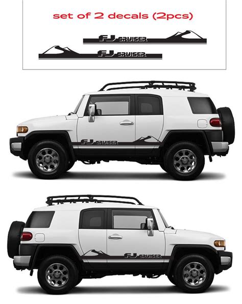 Fj Cruiser Toyota Fj Decal Vinyl Angled Side Door Racing Stripe