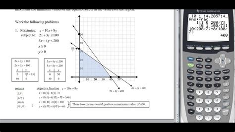 1630 Video 19 Linear Programming The Graphical Method Youtube