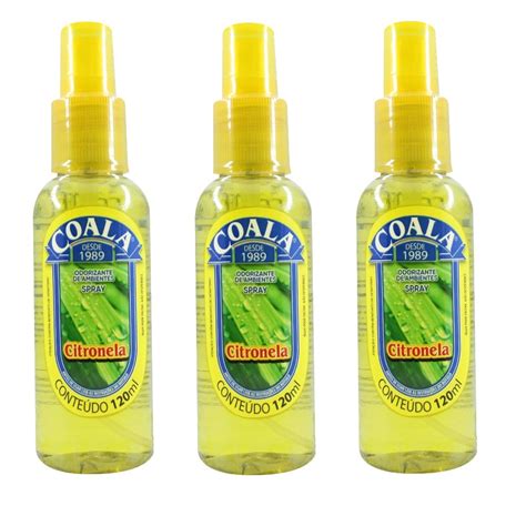 Kit 3 Coala Odorizante De Ambientes Spray 120ML Citronela