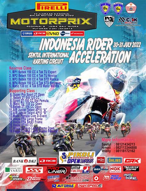 Fix Seri Ke 3 MotoPrix 2022 Region Jawa Di Sentul Kecil 30 31 Juli