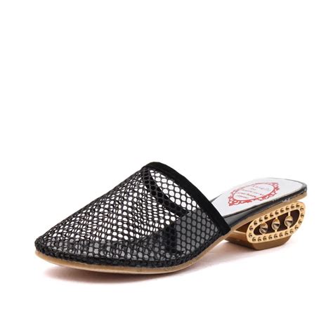 New Style Women Thick Mesh Slippers Fashion Casual Cool Slippers ...