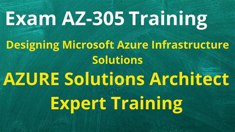 Exam Az 305 Designing Microsoft Azure Infrastructure Solutions Azure Solutions Architect