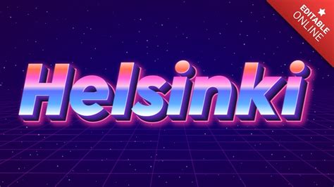 Helsinki Efecto Retro Los Generador De Efectos De Texto