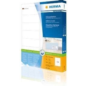 HERMA 4360 Adressaufkleber DIN A4 70 X 36 Mm 25 Blatt Papier Matt