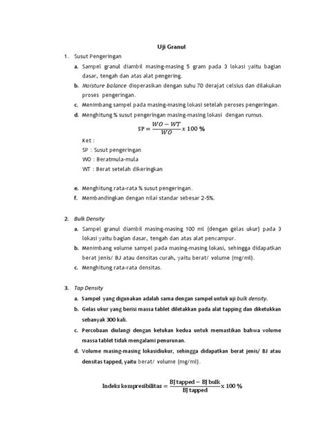 uji granul