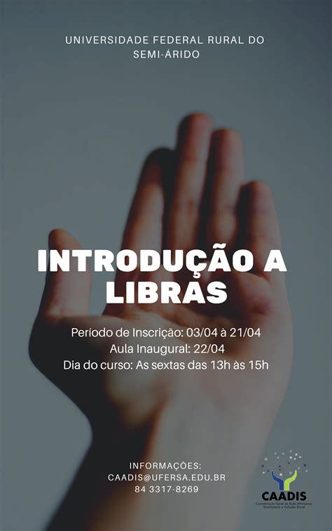 NEaD Curso de Introdução à LIBRAS na Ufersa Inscrições Abertas