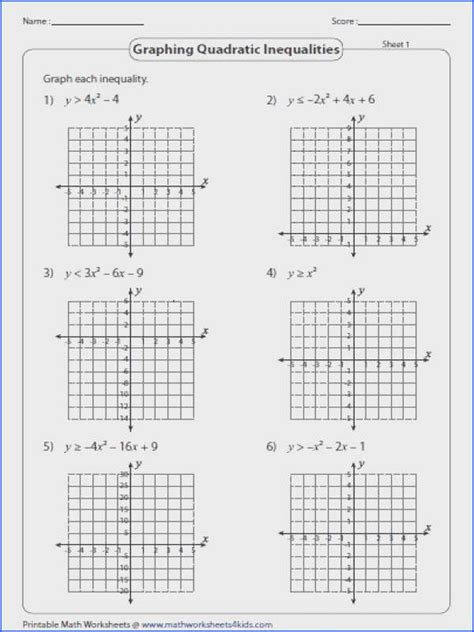 Transformations Of Quadratic Functions Worksheet Function Worksheets