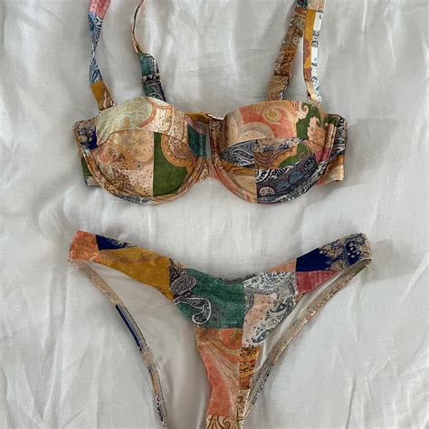 Zimmermann Anneke Balconette Bikini Bottoms Top Depop