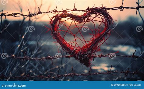 Heart Symbol Wrapped In Barbed Wire Stock Illustration Illustration