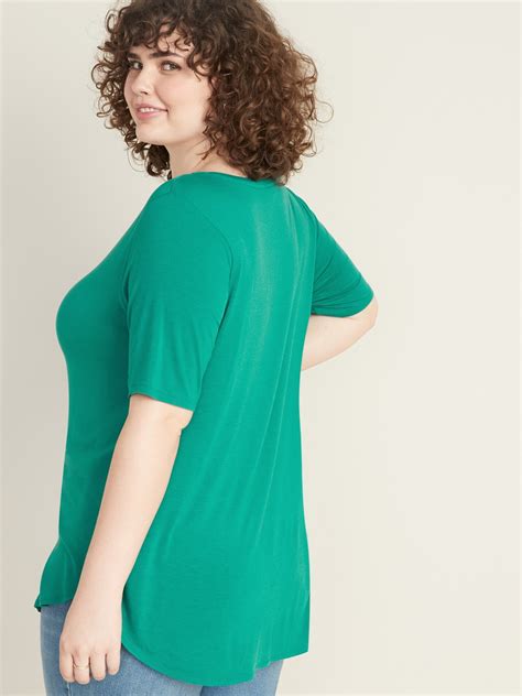 Luxe Plus Size V Neck Tunic Tee Old Navy