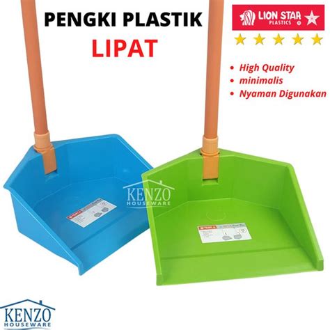 Jual Pengki Sampah Lipat Plastik Serokan Cidukan Sampah Warna Lion Star