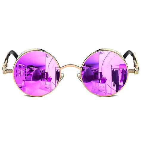 Rocknight Gothic Steampunk Round Polarized Uv400 Protection Sunglasses