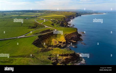 Dunluce castle aerial hi-res stock photography and images - Alamy