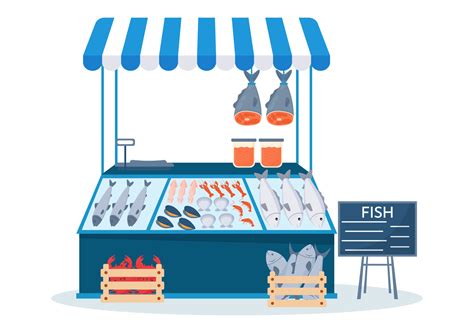 Fish Store To Market Various Fresh And Hygienic Products Seafood In