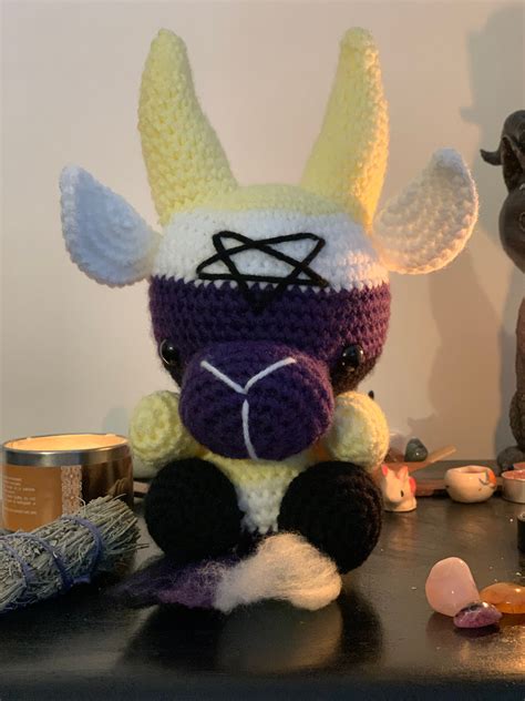 Baphomet Plush Large Handmade Crochet Amigurumi Plushie Etsy