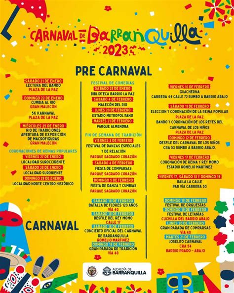 Programacion Oficial Del Carnaval De Barranquilla