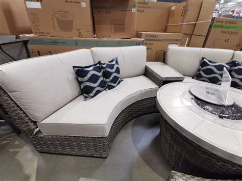 Costco Sunvilla Laguna Piece Woven Sectional With Fire Table