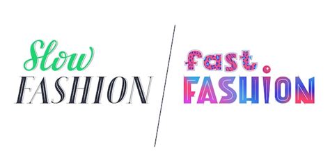 Premium Vector Slow Fashion Vs Fast Fashion Lettering Sustainable