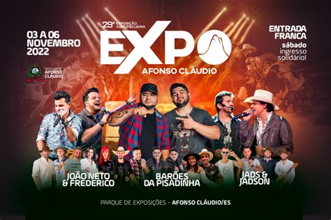 29ª Expo Afonso Cláudio começa nesta quinta shows nacionais