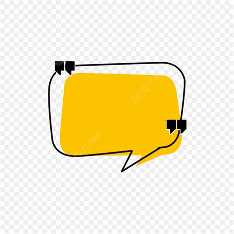 Dialog Box Clipart Transparent Background Creative Yellow Dialog Text