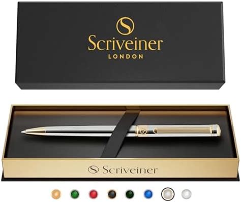 Scriveiner Silver Chrome Ballpoint Pen Stunning Award Winning Luxury