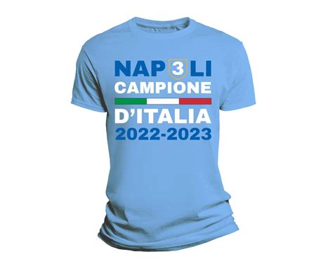 Maglietta 3° Scudetto Napoli Napoletani Campioni Ditalia 2022 2023