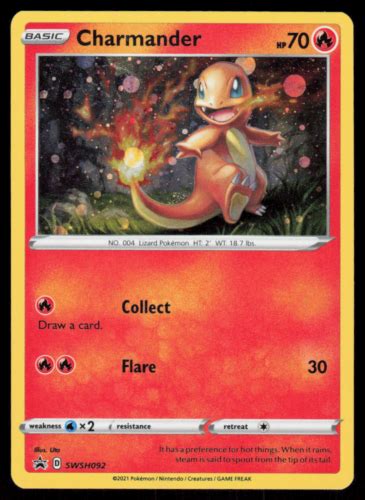 Charmander SWSH092 Cosmos Holo 2021 Pokemon Black Star Promo LP EBay