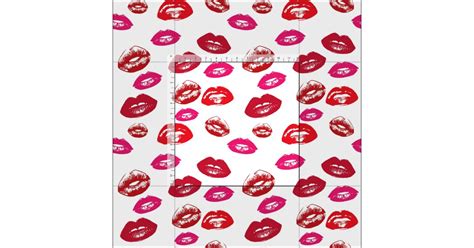 Modern Lipstick Makeup Pattern Fabric | Zazzle