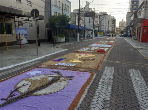 Corpus Christi Celebrado Tradicionais Tapetes Em Praia Grande Sp