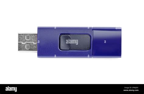 Blue usb flash drive isolated on white Stock Photo - Alamy