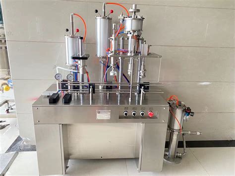 Under Cup Vacuum Refrigerant Freon R A Aerosol Filling System For Tin