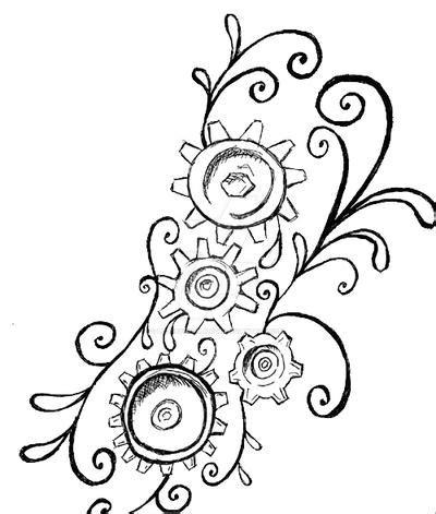 Steampunk gears tattoo by lulabyfromblood on DeviantArt