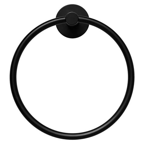 Tauro Baño Nude Toallero de anilla Negro Mate BAUHAUS