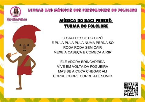 Musica Sobre O Folclore - Letras das músicas dos personagens do folclore ilustradas