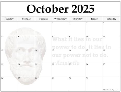 October Quote Calendars