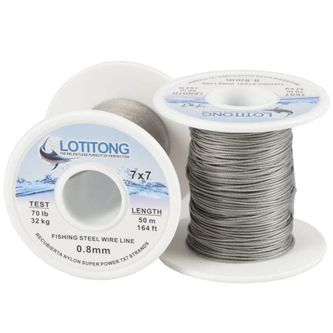 Buy Lotitong 50 Metres 32kg Test Fishing Steel Wire Line 7x7 Strands 0