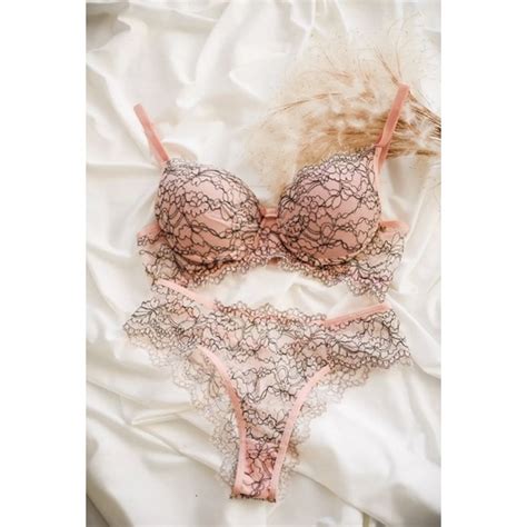 Conjunto Lingerie Rosa Shopee Brasil