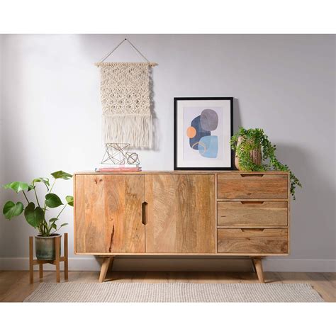 Oslo Light Mango Large Sideboard Casa Bella Furniture Uk